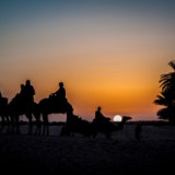 Západ Slunce nad Saharou