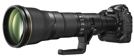Nikon AF-S Nikkor 800 mm f/5,6 v kombinaci s DSLR Nikon D4