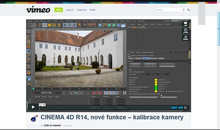 CINEMA 4D R14, nové funkce (02) – kalibrace kamery