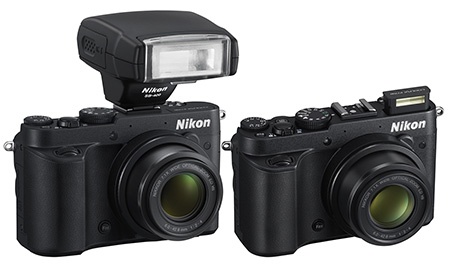 Nikon Coolpix P7700: blesk interní výsuvný a kompaktní externí