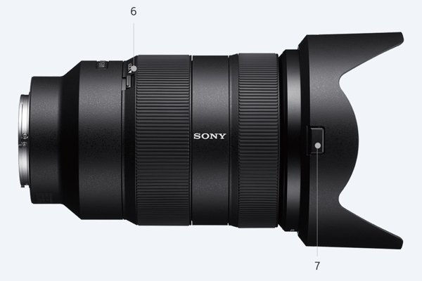 SONY FE 24–70mm F2,8 GM - ovládací prvky